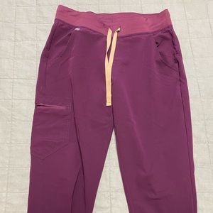 Small Purple Figs Jogger Scrub Pants